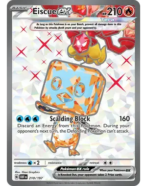 Pokemon Eiscue ex (210) Lightly Played Holofoil