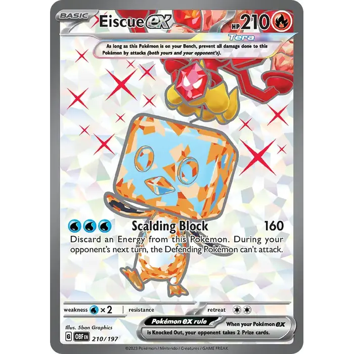 Pokemon Eiscue ex (210) Lightly Played Holofoil