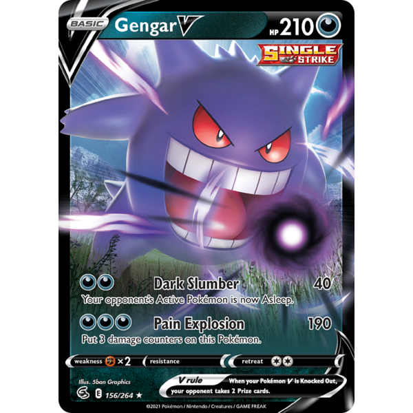 Pokemon Gengar V (156) Lightly Played Holofoil