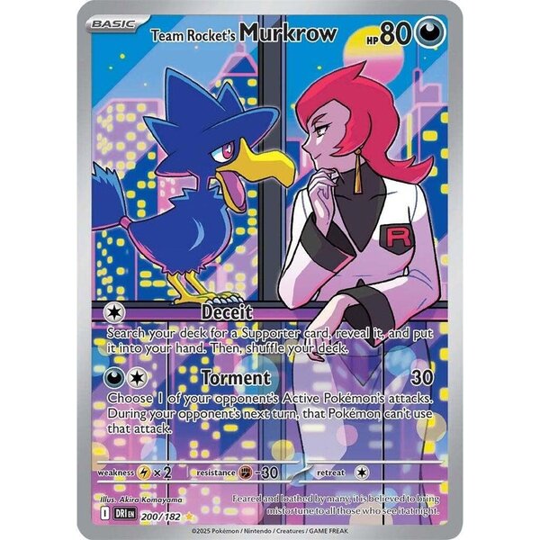 Pokemon Team Rocket's Murkrow (200) Lightly Played Holofoil