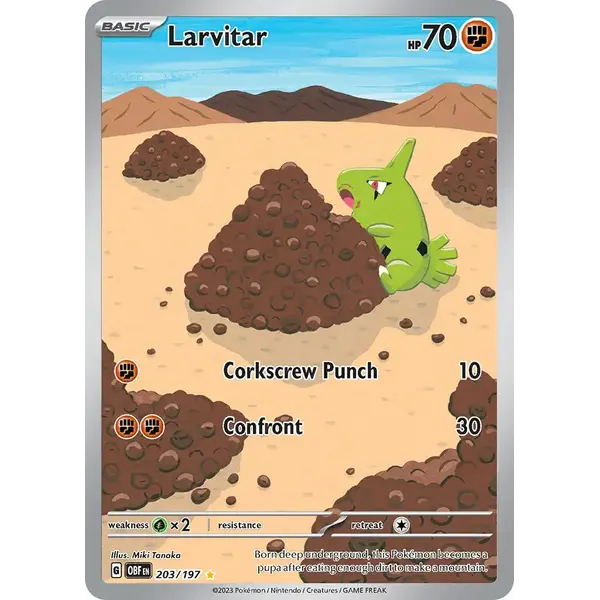 Pokemon Larvitar (203) Lightly Played