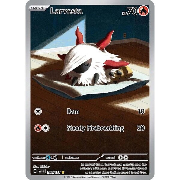 Pokemon Larvesta (196) Lightly Played Holofoil