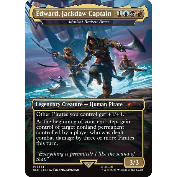 Magic: The Gathering Edward, Jackdaw Captain - Admiral Beckett Brass (1561) Lightly Played