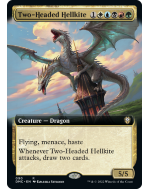 Magic: The Gathering Two-Headed Hellkite (Extended Art) (090) Lightly Played