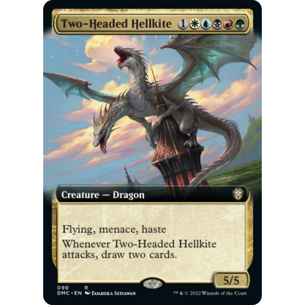 Magic: The Gathering Two-Headed Hellkite (Extended Art) (090) Lightly Played