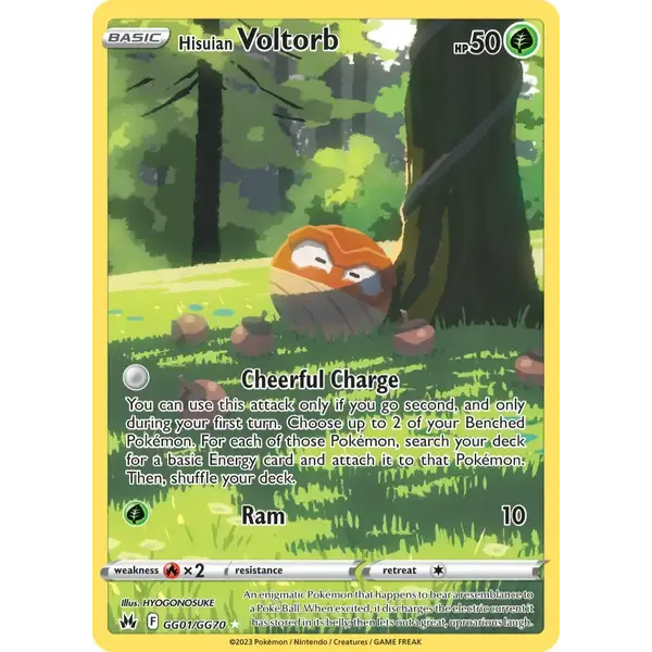 Pokemon Hisuian Voltorb (GG01) Lightly Played