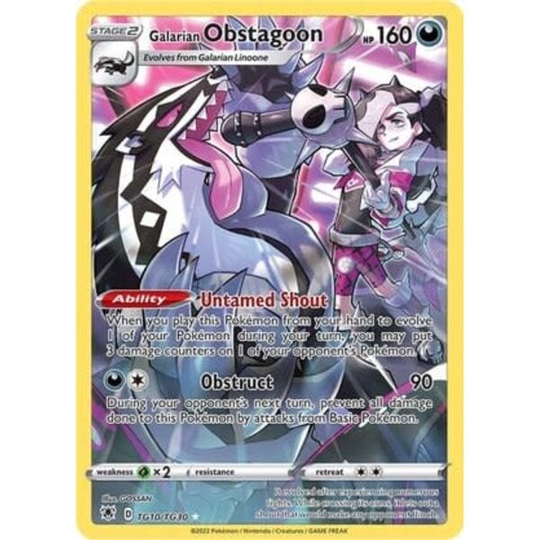 Pokemon Galarian Obstagoon (TG10) Lightly Played Holofoil