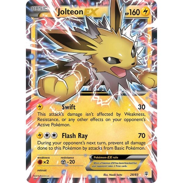Pokemon Jolteon EX (028) Damaged Holofoil