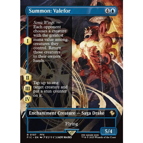 Magic: The Gathering Summon: Valefor (Borderless) (197) Lightly Played