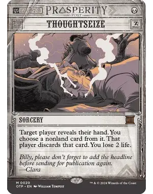 Magic: The Gathering Thoughtseize (020) Lightly Played