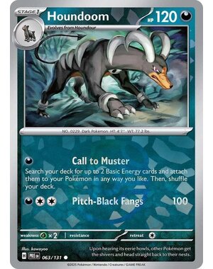 Pokemon Houndoom (Master Ball Pattern) (063) Lightly Played