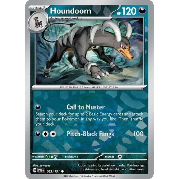 Pokemon Houndoom (Master Ball Pattern) (063) Lightly Played