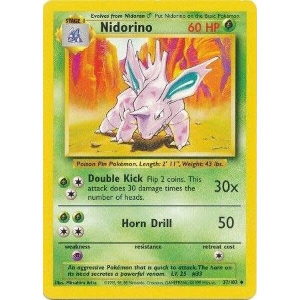 Pokemon Nidorino (037) Lightly Played