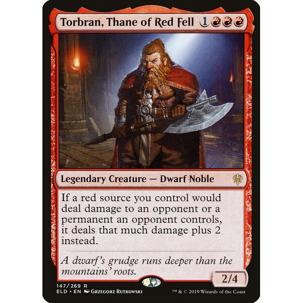 Magic: The Gathering Torbran, Thane of Red Fell (147) Lightly Played