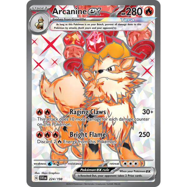 Pokemon Arcanine ex (224) Lightly Played Holofoil