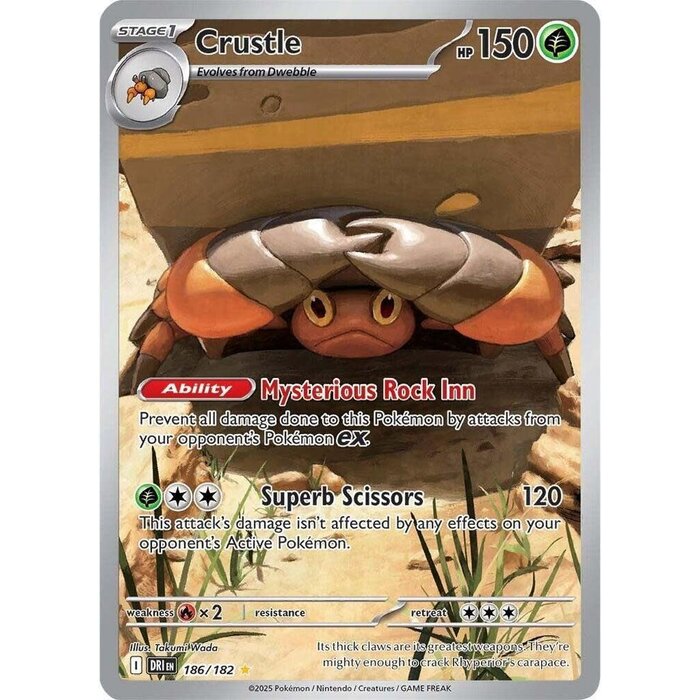 Pokemon Crustle (186) Lightly Played Holofoil