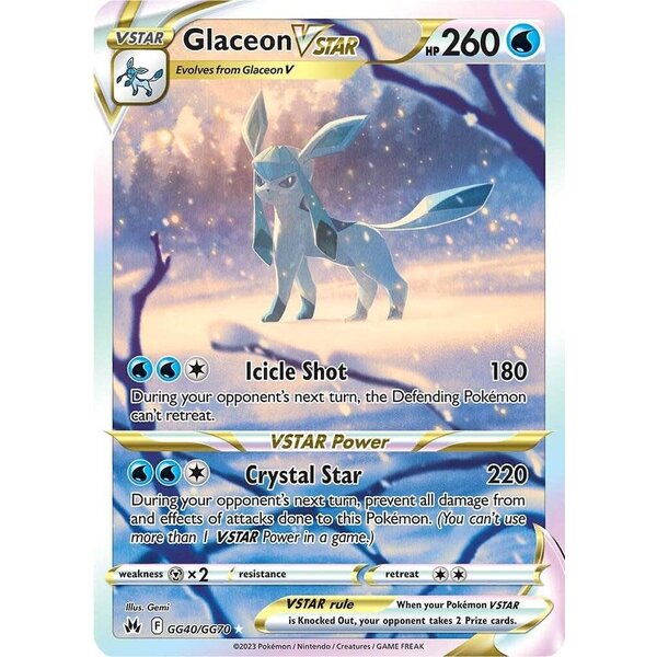 Pokemon Glaceon VSTAR (GG40) Near Mint Holofoil