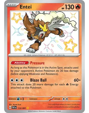 Pokemon Entei (112) Near Mint Holofoil