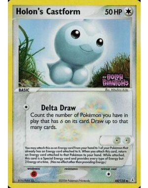Pokemon Holon's Castform (Stamped) (044) Heavily Played Reverse Holofoil