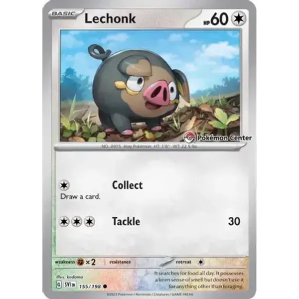 Pokemon Lechonk (Pokemon Center Exclusive) (155) Lightly Played