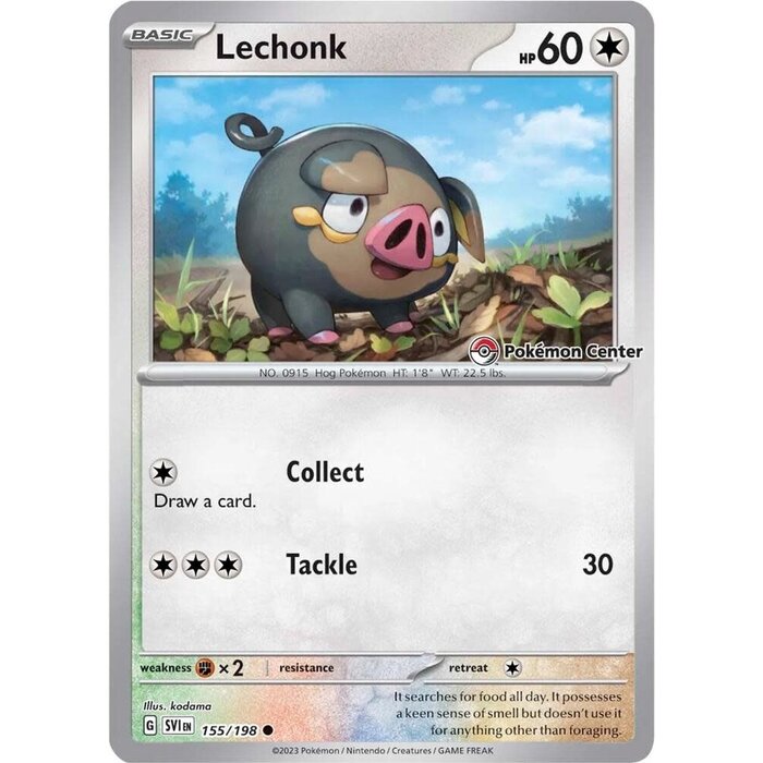 Pokemon Lechonk (Pokemon Center Exclusive) (155) Lightly Played Holofoil
