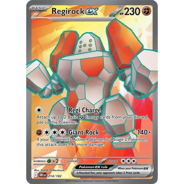 Pokemon Regirock ex (214) Lightly Played Holofoil