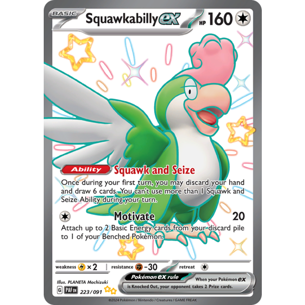Pokemon Squawkabilly ex (223) Lightly Played Holofoil
