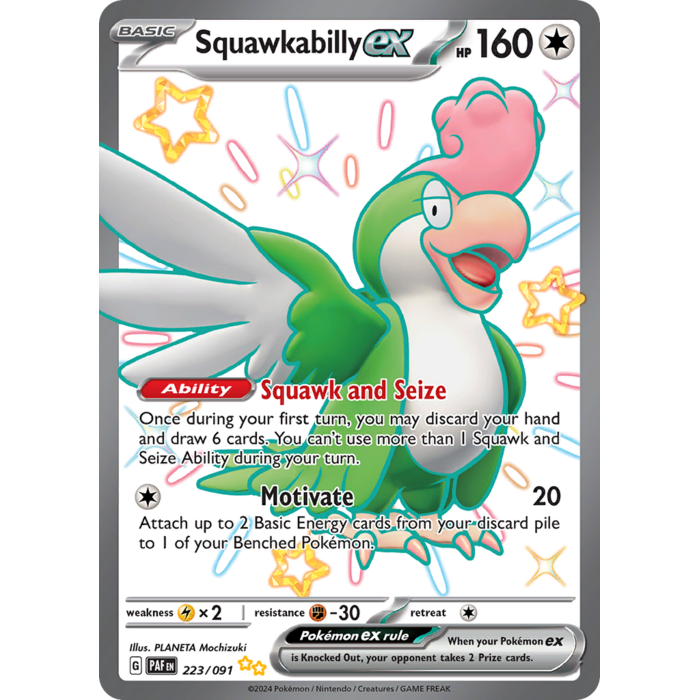 Pokemon Squawkabilly ex (223) Lightly Played Holofoil