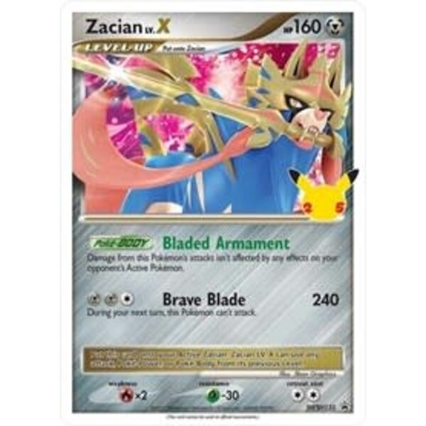 Pokemon Zacian LV. X (SWSH135) Lightly Played Holofoil