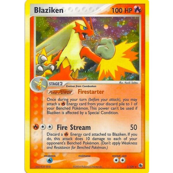 Pokemon Blaziken (003) Moderately Played Holofoil