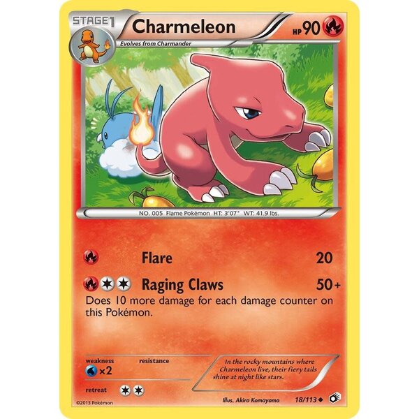 Pokemon Charmeleon (018) Lightly Played Reverse Holofoil