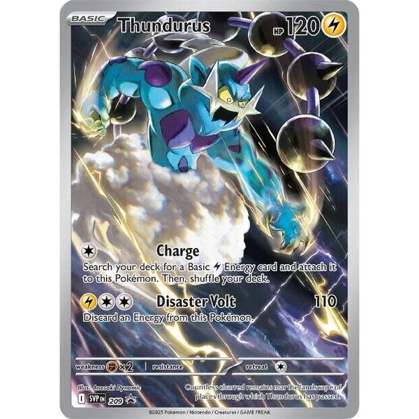 Pokemon Thundurus (209) Lightly Played Holofoil