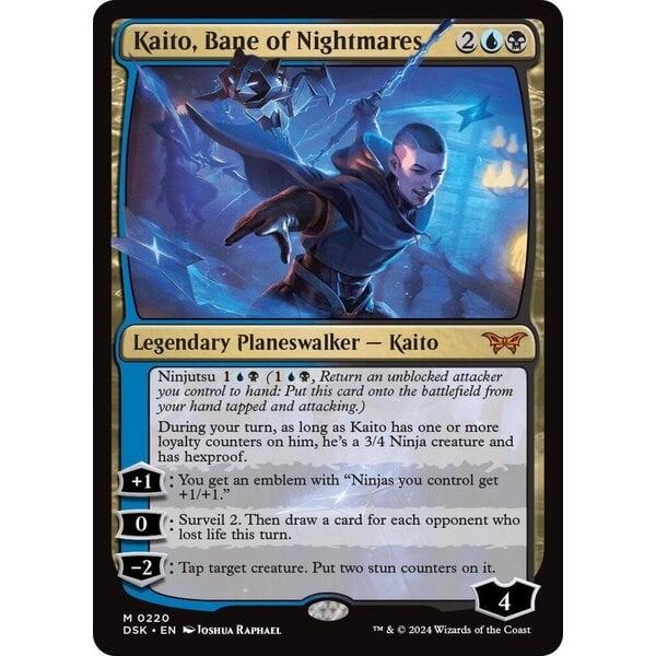 Magic: The Gathering Kaito, Bane of Nightmares (220) Lightly Played