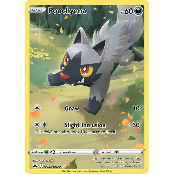 Pokemon Poochyena (GG33) Lightly Played Holofoil