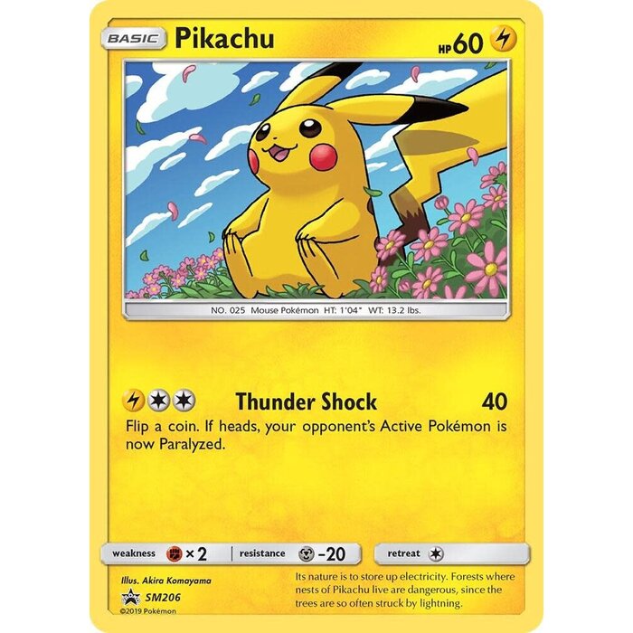 Pokemon Pikachu (SM206) Lightly Played Holofoil