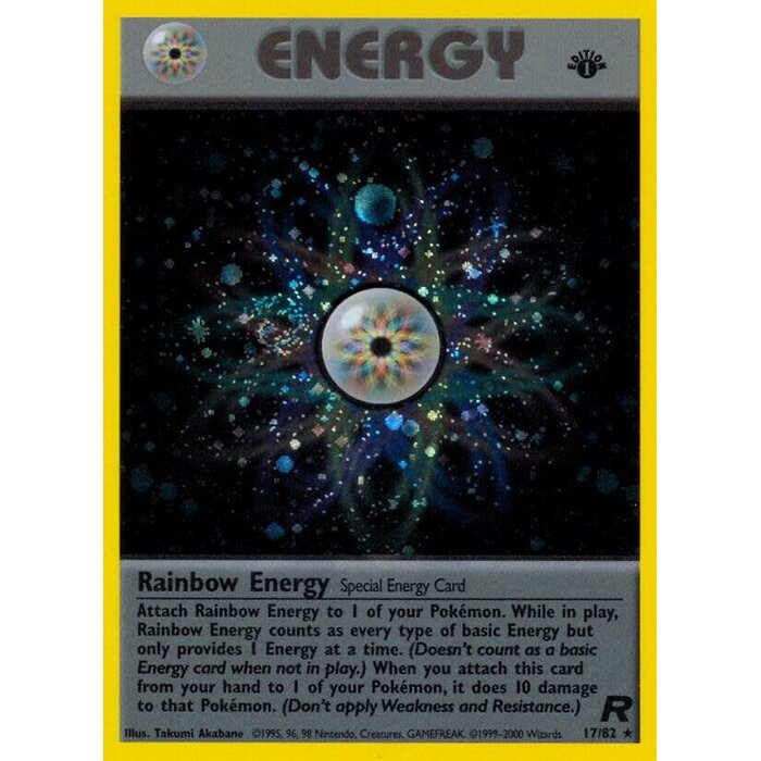 Pokemon Rainbow Energy (017) 1st Lightly Played Holofoil