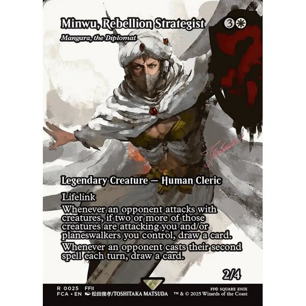 Magic: The Gathering Minwu, Rebellion Strategist - Mangara, the Diplomat (Showcase) (025) Lightly Played