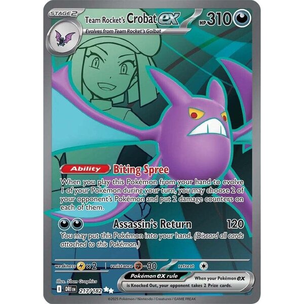Pokemon Team Rocket's Crobat ex (217) Lightly Played