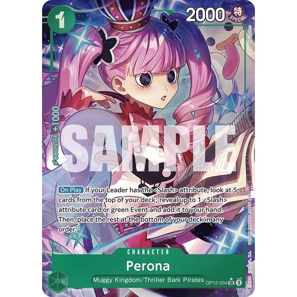 Bandai Perona (Alternate Art) (OP12-034) Lightly Played