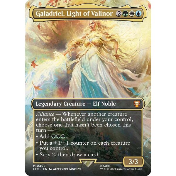 Magic: The Gathering Galadriel, Light of Valinor (Borderless) (498) Lightly Played Foil