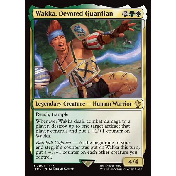 Magic: The Gathering Wakka, Devoted Guardian (Surge Foil) (097) Lightly Played