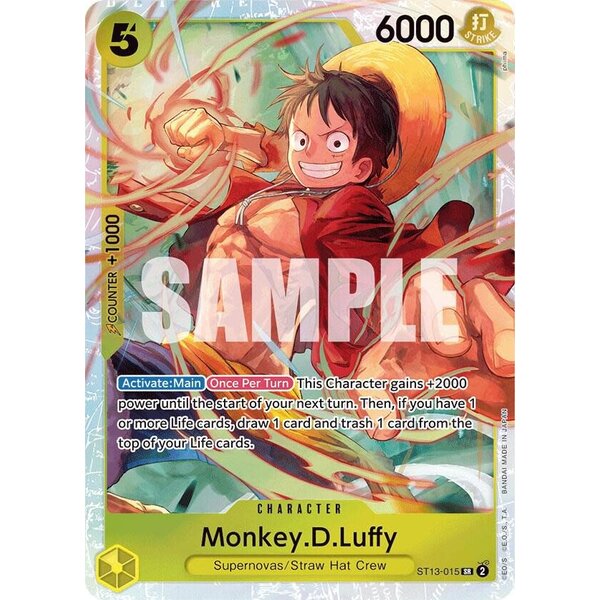 Bandai Monkey.D.Luffy (ST13-015) Lightly Played