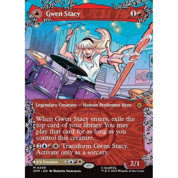 Magic: The Gathering Gwen Stacy (Borderless) (209) Lightly Played