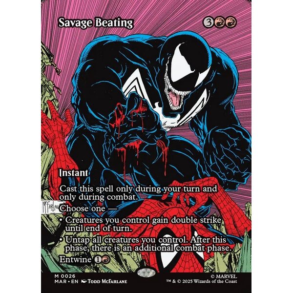 Magic: The Gathering Savage Beating (Borderless) (026) Lightly Played