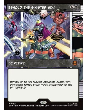 Magic: The Gathering Behold the Sinister Six! (Borderless) (221) Lightly Played Foil