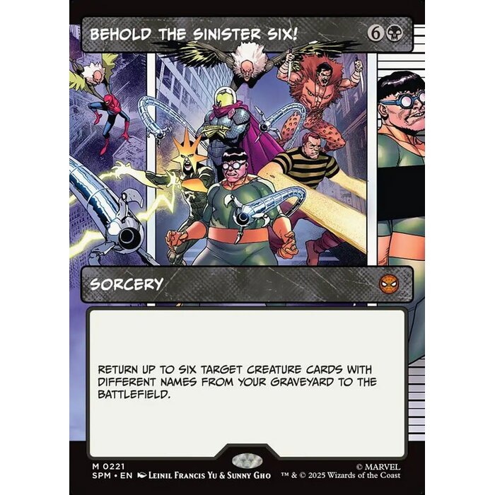 Magic: The Gathering Behold the Sinister Six! (Borderless) (221) Lightly Played Foil