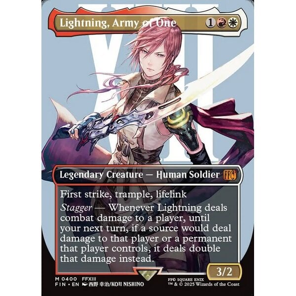Magic: The Gathering Lightning, Army of One (Borderless) (400) Near Mint