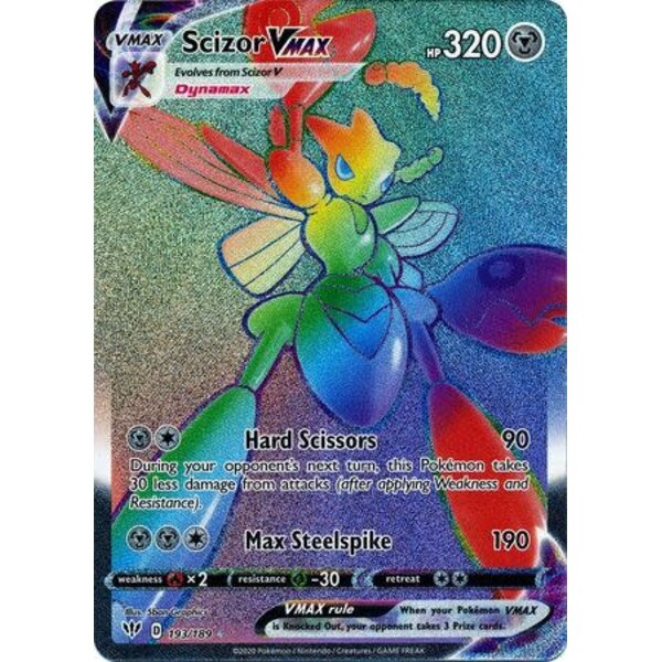 Pokemon Scizor VMAX (Secret) (193) Lightly Played Holofoil