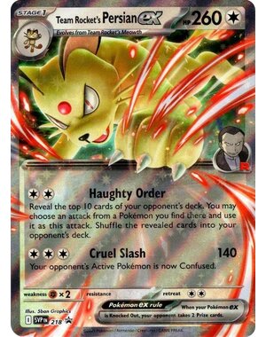 Pokemon Team Rocket's Persian ex (218) Lightly Played