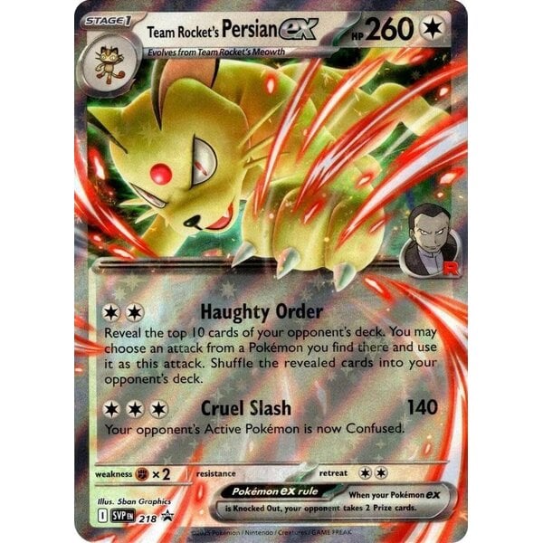 Pokemon Team Rocket's Persian ex (218) Lightly Played